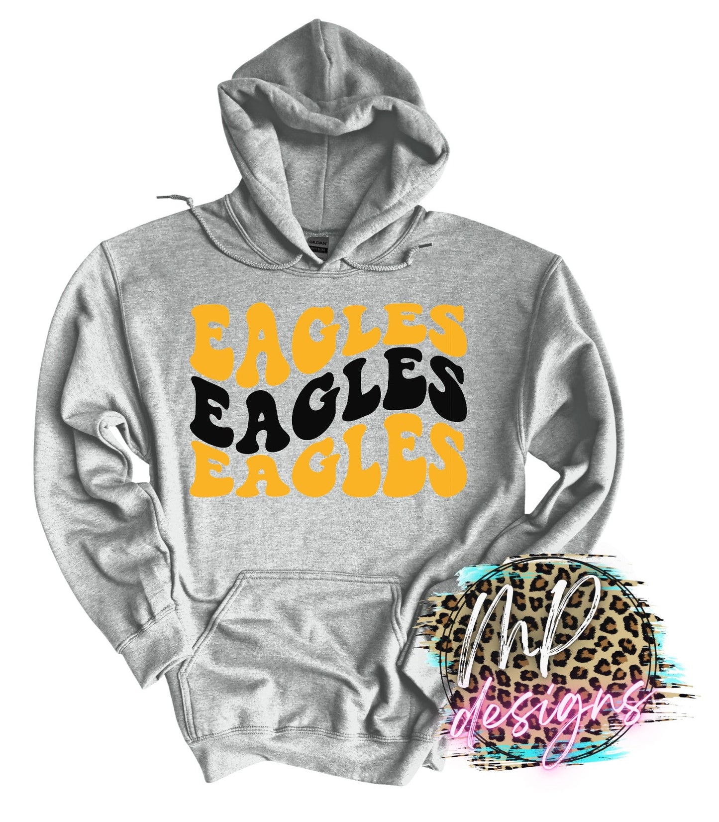 EAGLES WAVY RETRO GOLD LONG SLEEVE/SWEATSHIRT