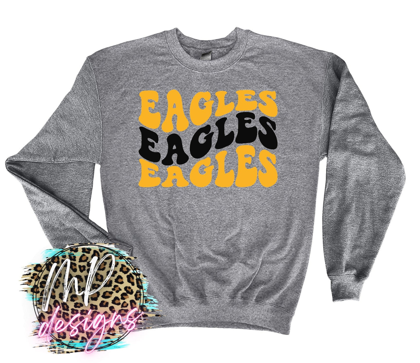 EAGLES WAVY RETRO GOLD LONG SLEEVE/SWEATSHIRT