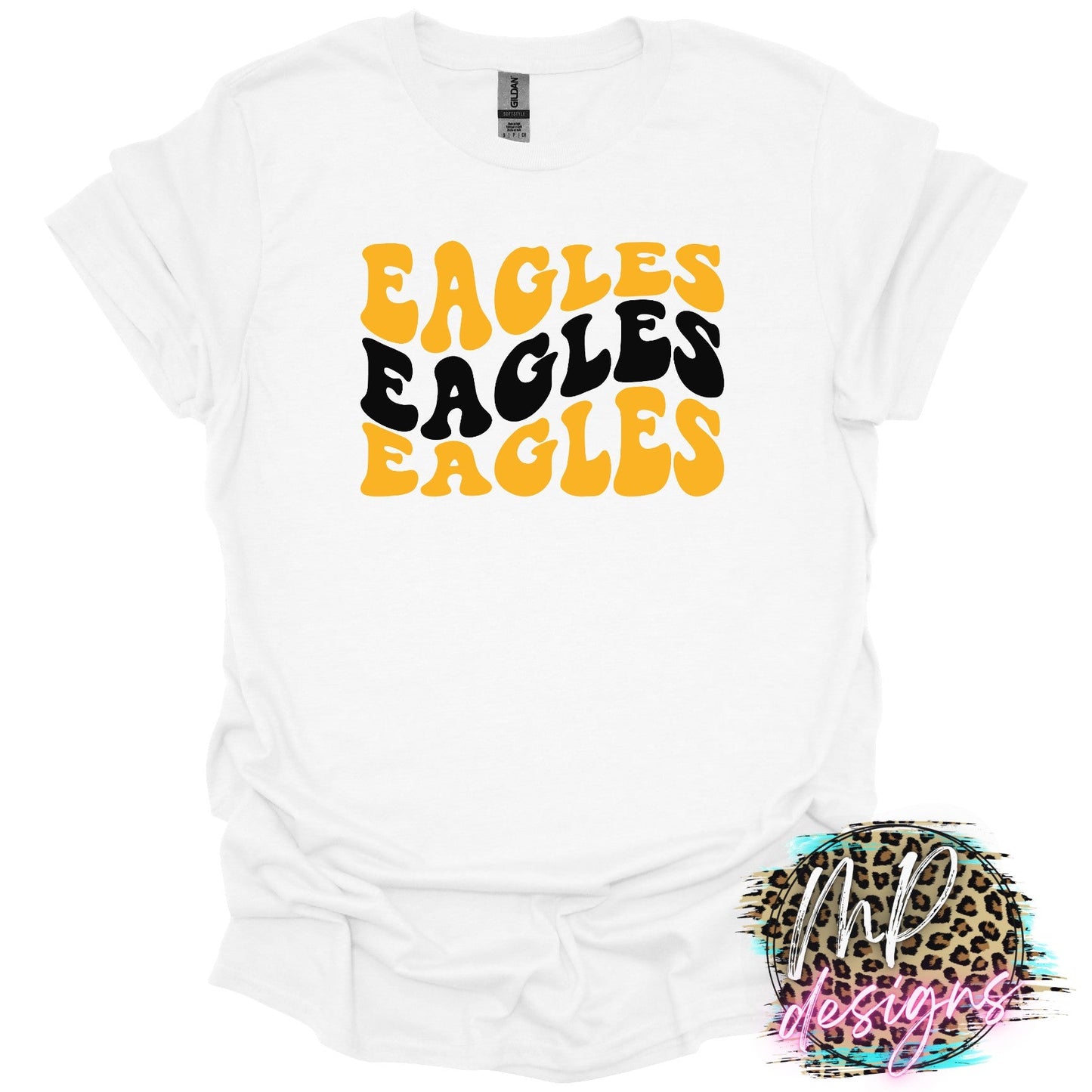 EAGLES WAVY RETRO GOLD T-SHIRT