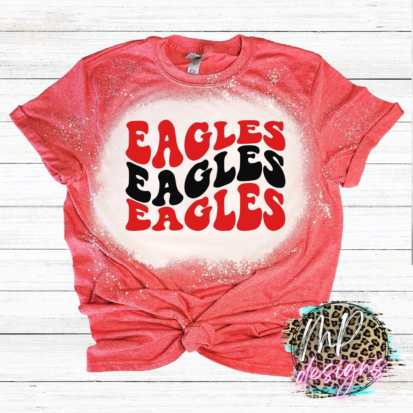 EAGLES WAVY RETRO RED T-SHIRT