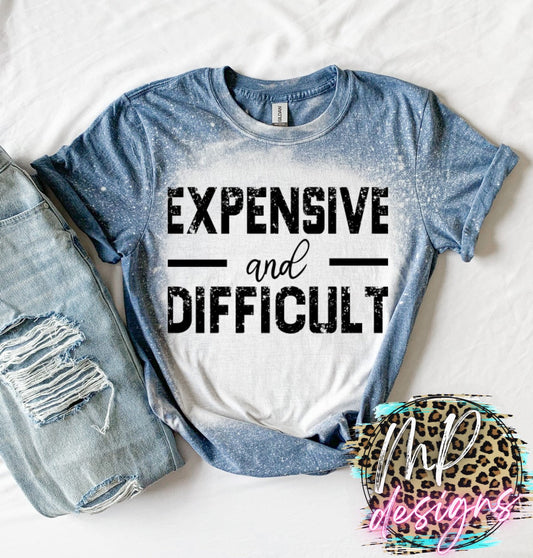 EXPENSIVE AND DIFFICULT BLEACHED T-SHIRT