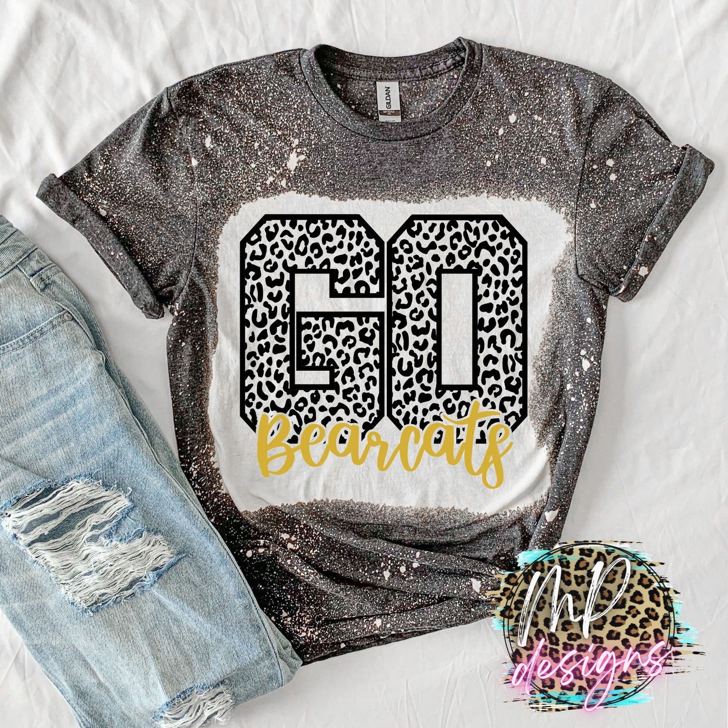 GO BEARCATS LEOPARD T-SHIRT
