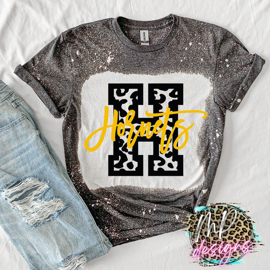 HORNETS H LEOPARD GOLD T-SHIRT