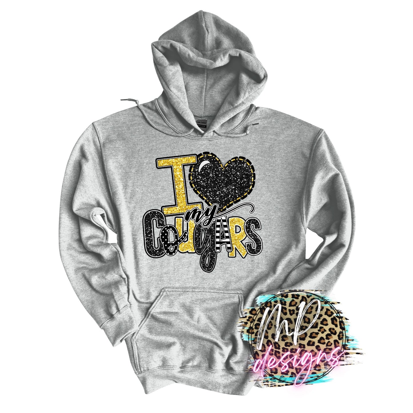 I LOVE MY COUGARS YELLOW LONG SLEEVE/SWEATSHIRT