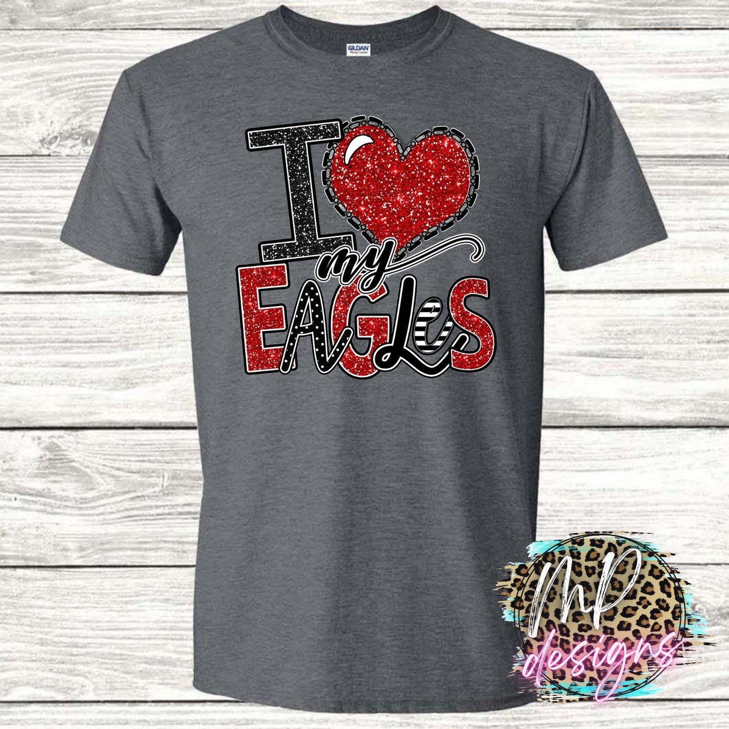 I LOVE MY EAGLES RED T-SHIRT