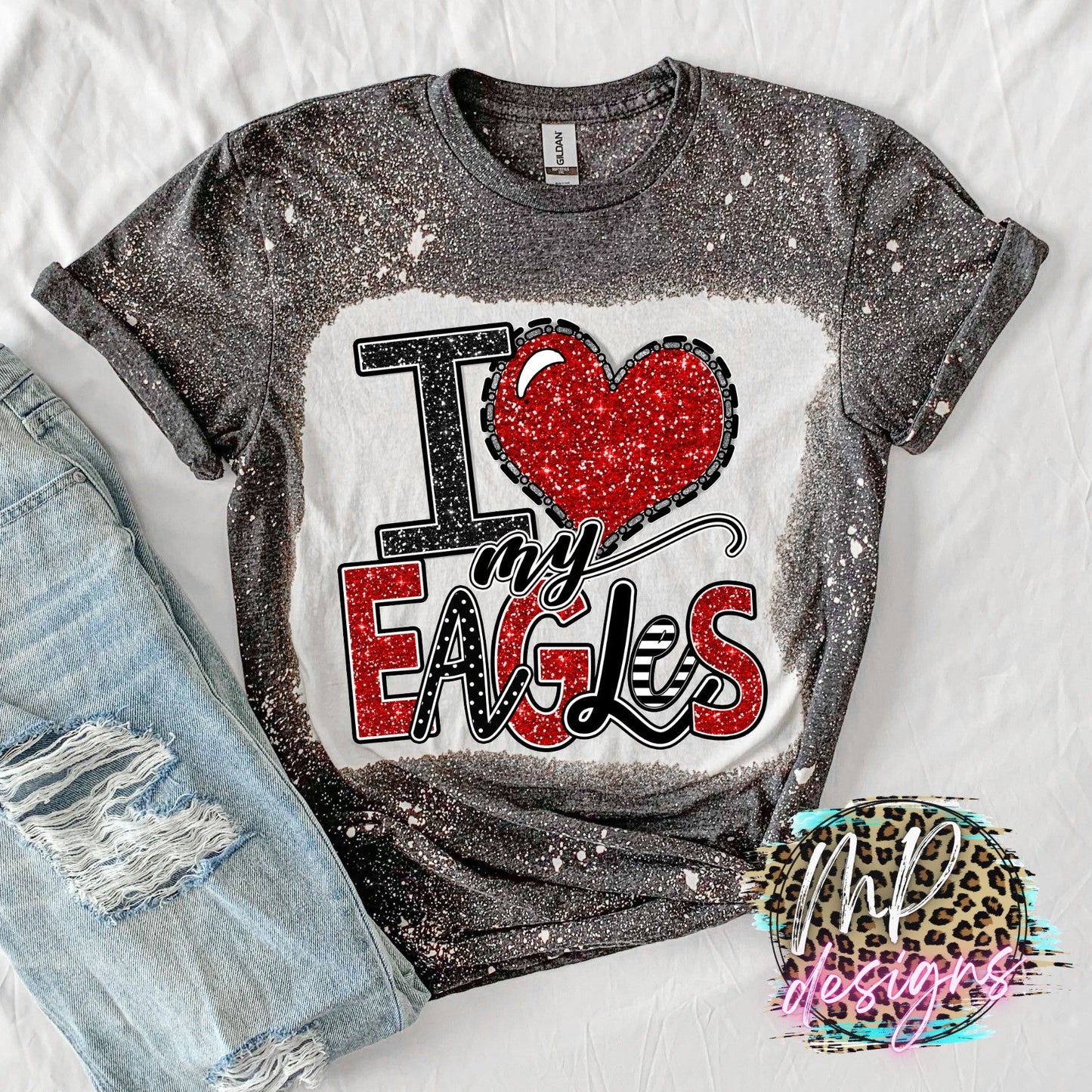 I LOVE MY EAGLES RED T-SHIRT
