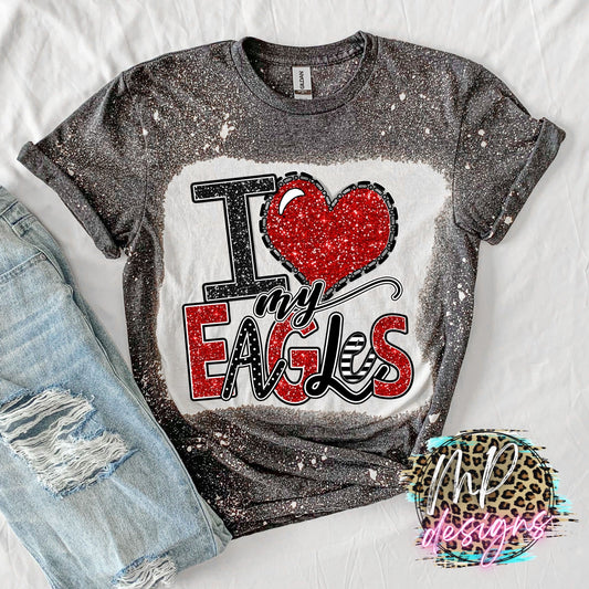 I LOVE MY EAGLES RED T-SHIRT