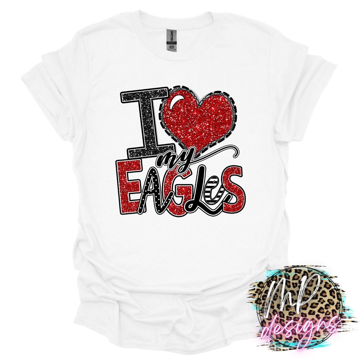 I LOVE MY EAGLES RED T-SHIRT