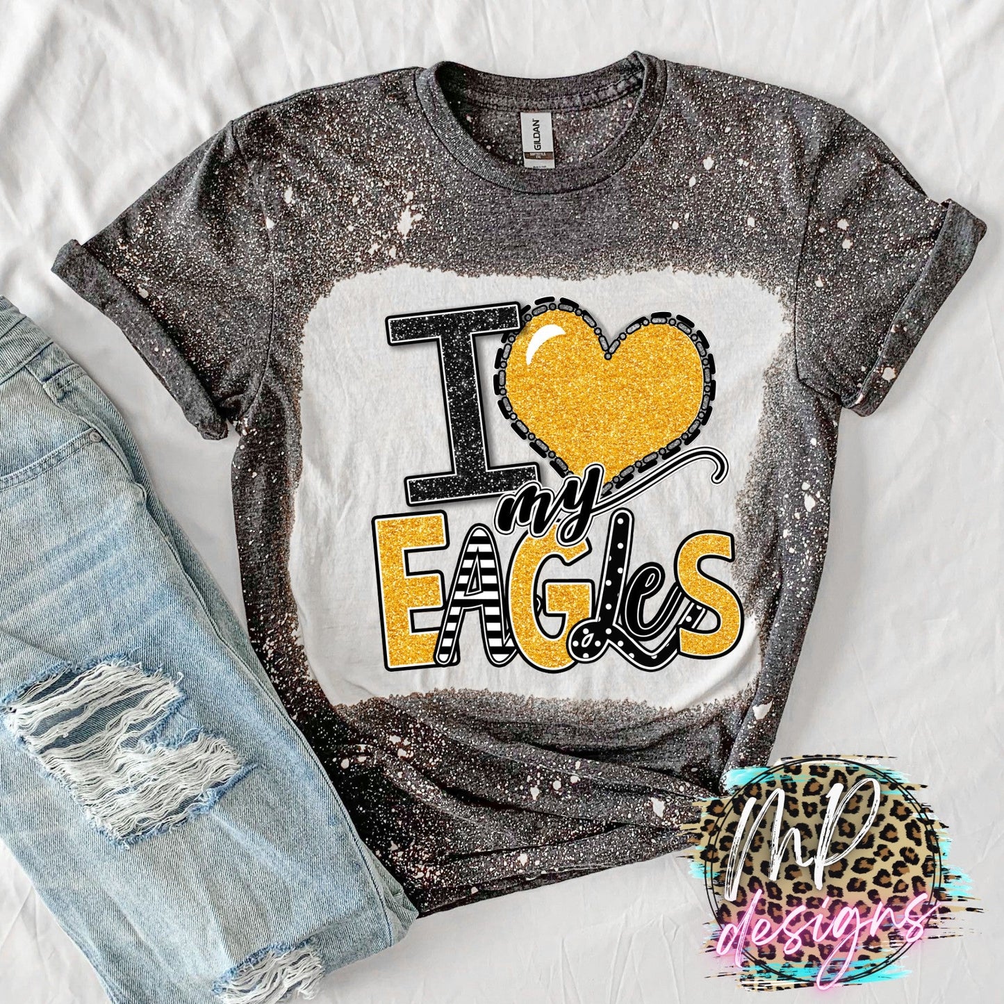 I LOVE MY EAGLES GOLD T-SHIRT