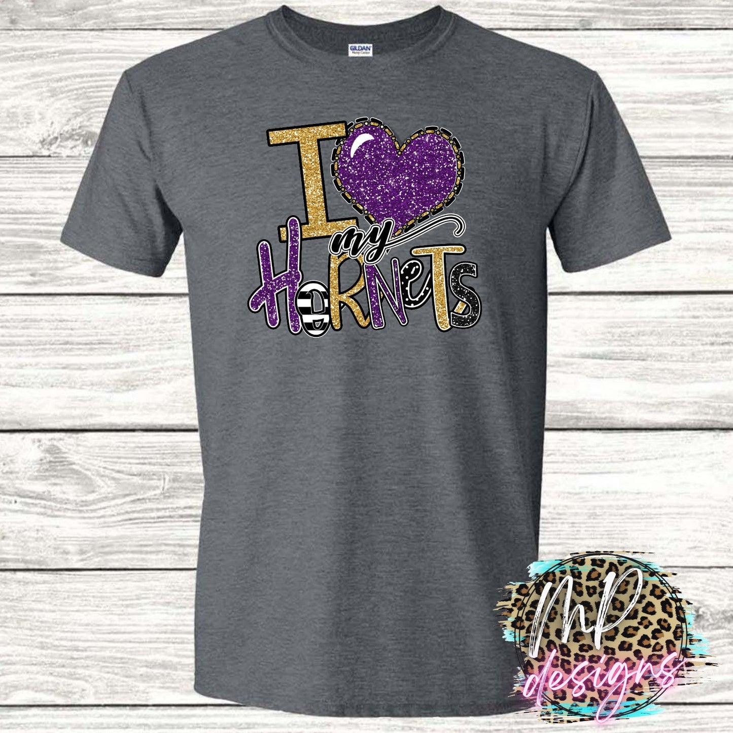 I LOVE MY HORNETS PURPLE T-SHIRT
