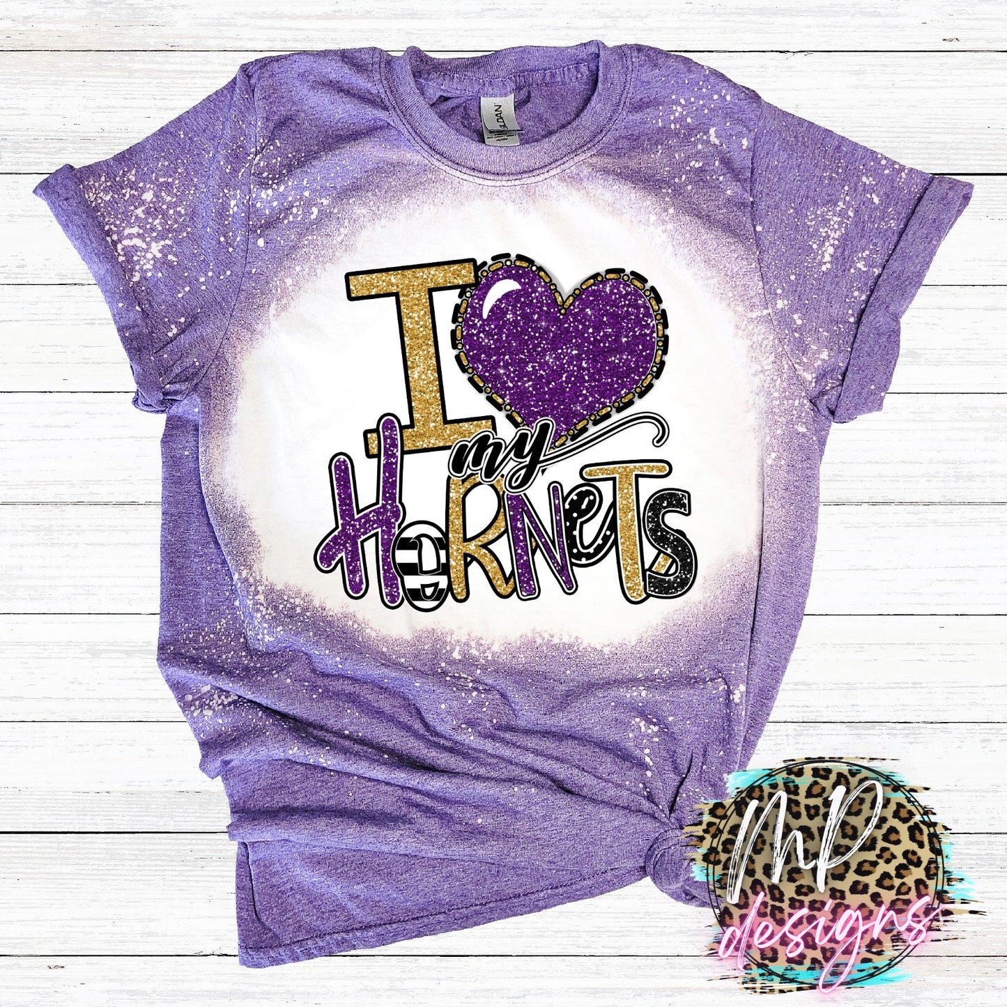 I LOVE MY HORNETS PURPLE T-SHIRT