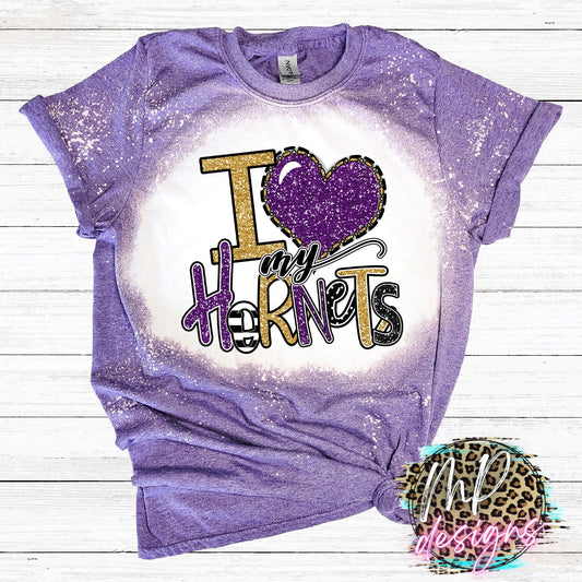 I LOVE MY HORNETS PURPLE T-SHIRT