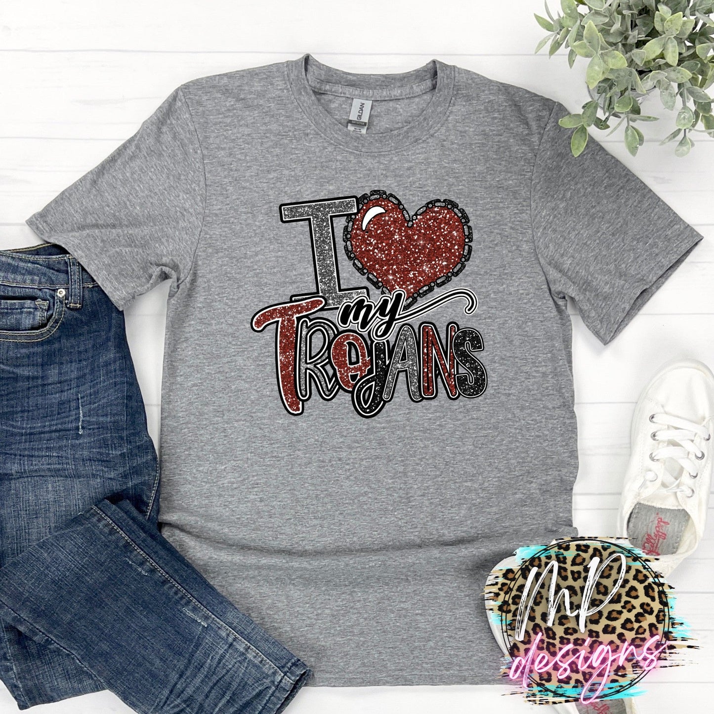 I LOVE MY TROJANS T-SHIRT