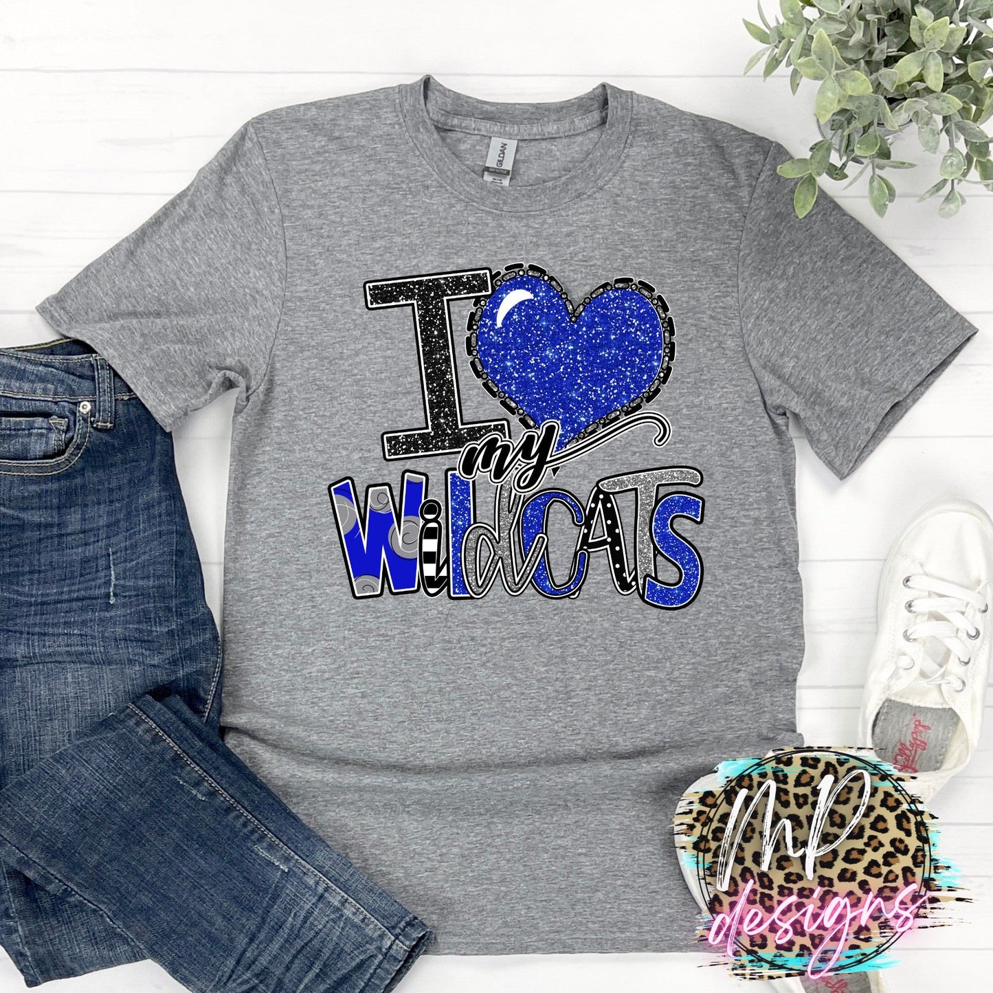 I LOVE MY WILDCATS ROYAL T-SHIRT