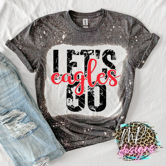 LET'S GO EAGLES RED T-SHIRT