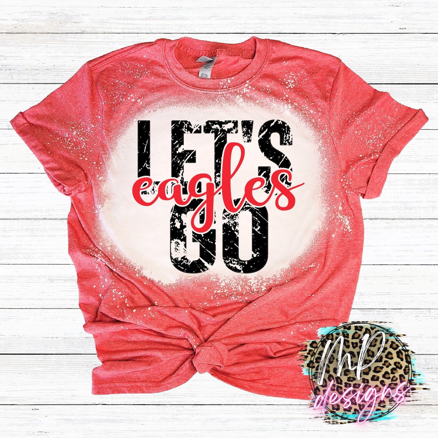 LET'S GO EAGLES RED T-SHIRT