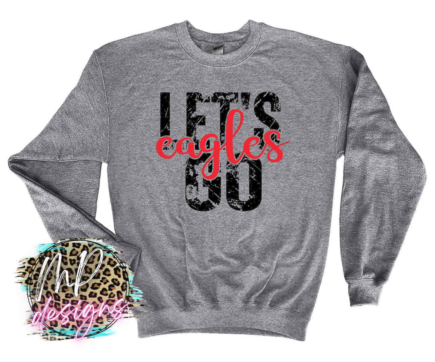 LET'S GO EAGLES RED LONG SLEEVE/SWEATSHIRT