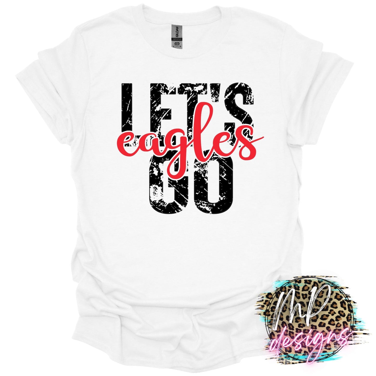 LET'S GO EAGLES RED T-SHIRT
