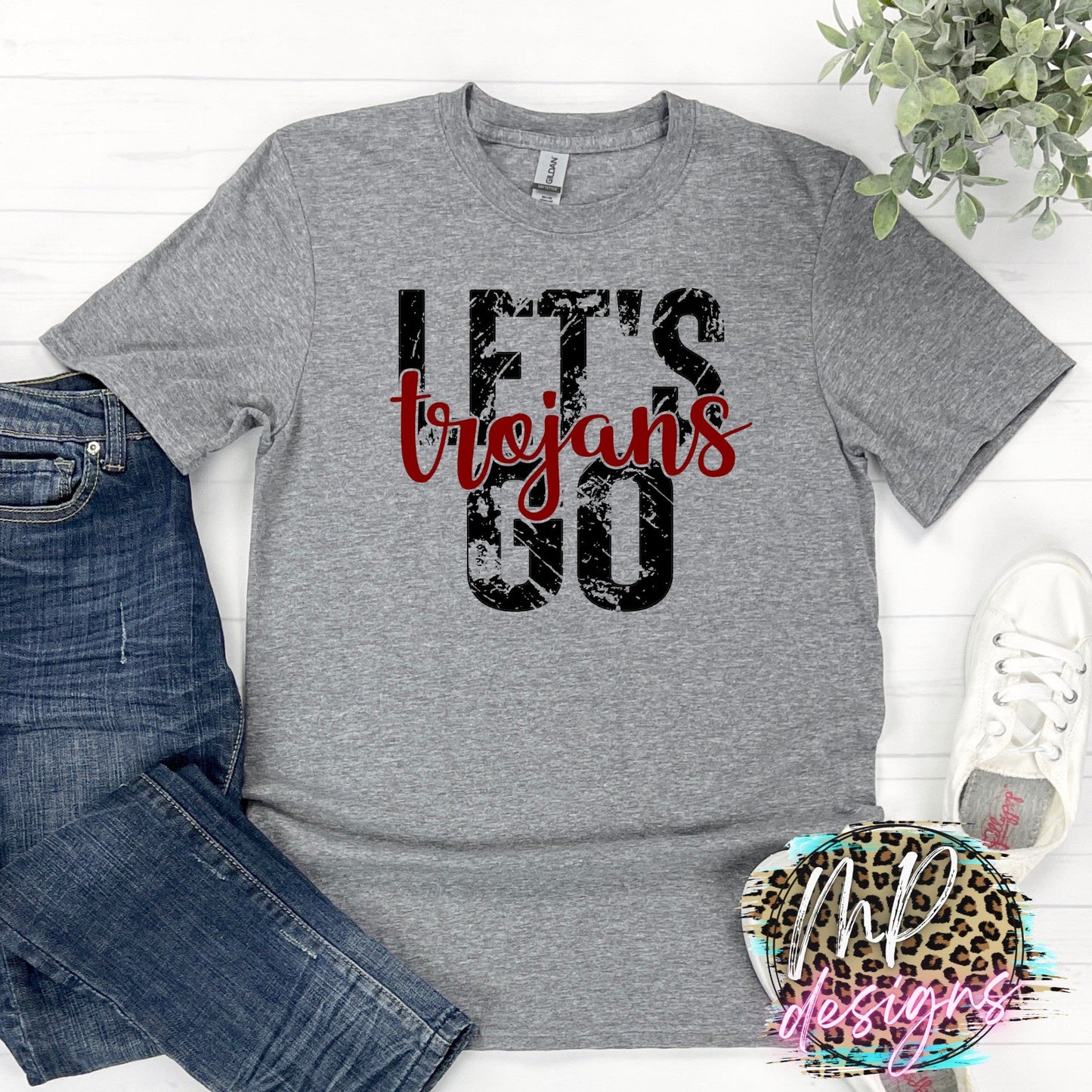 LET'S GO TROJANS T-SHIRT
