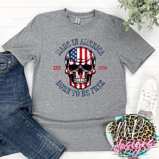 MADE IN AMERICA SKULL T-SHIRT