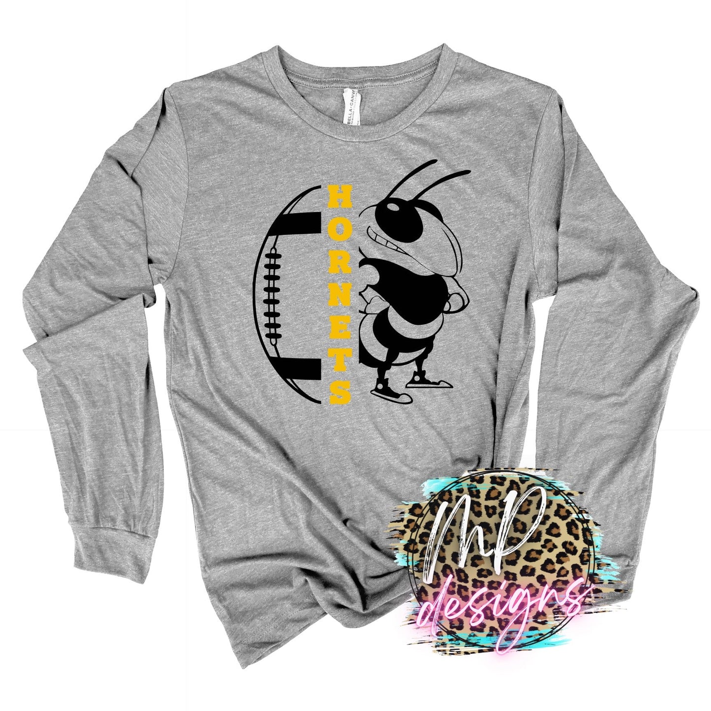 HORNETS MASCOT FOOTBALL GOLD LONG SLEEVE/SWEATSHIRT
