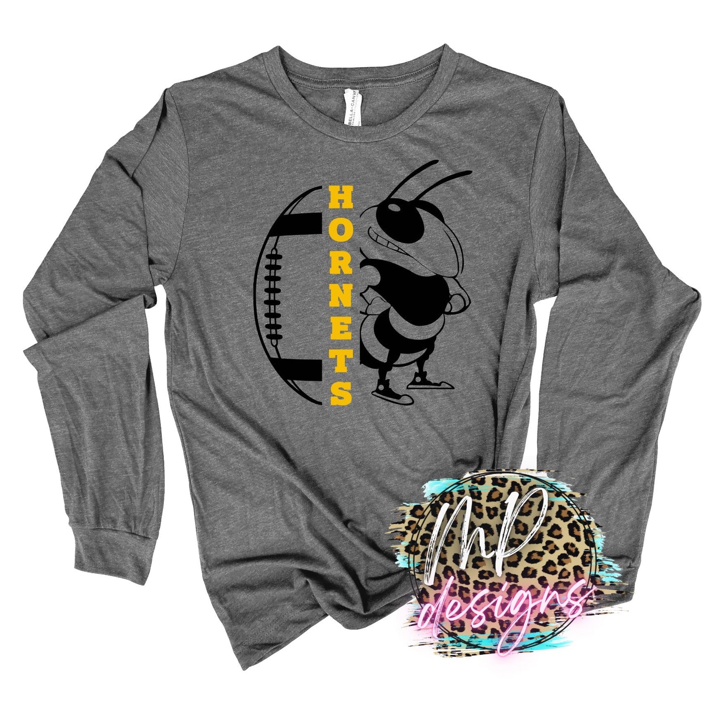 HORNETS MASCOT FOOTBALL GOLD LONG SLEEVE/SWEATSHIRT