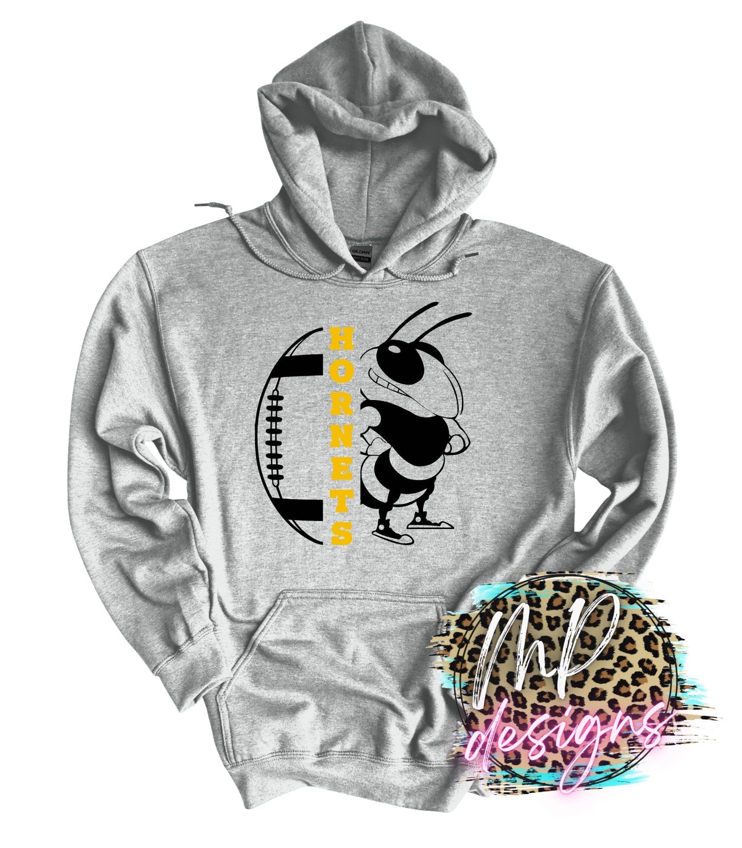 HORNETS MASCOT FOOTBALL GOLD LONG SLEEVE/SWEATSHIRT