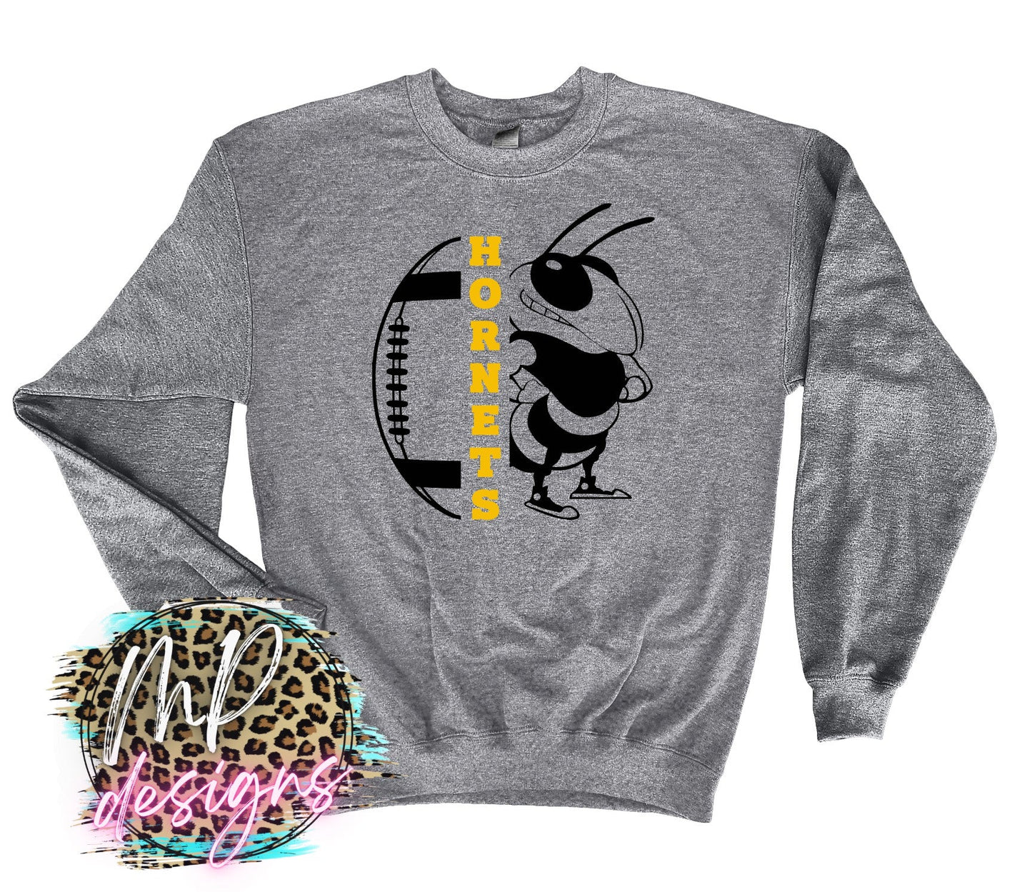 HORNETS MASCOT FOOTBALL GOLD LONG SLEEVE/SWEATSHIRT