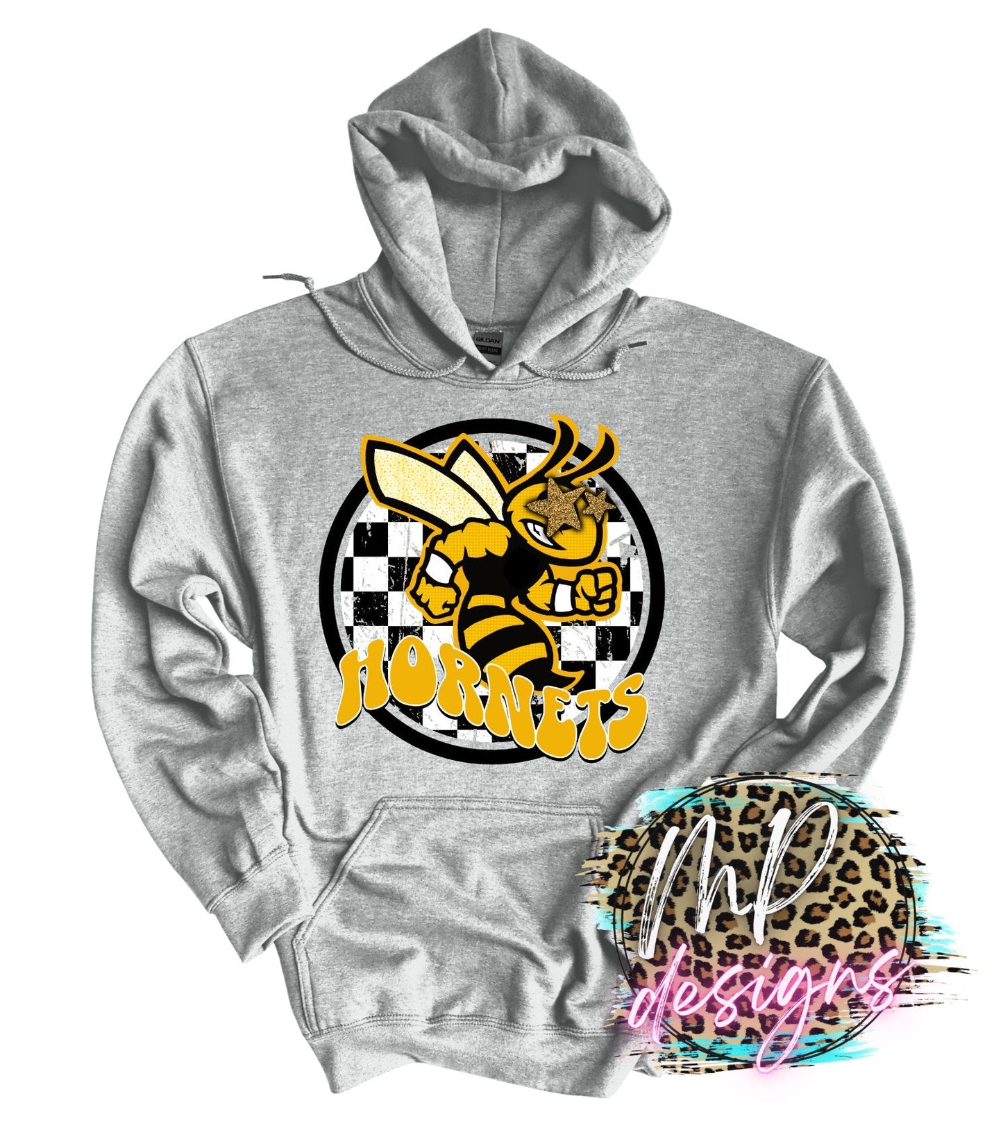 HORNETS PREPPY MASCOT GOLD LONG SLEEVE/SWEATSHIRT