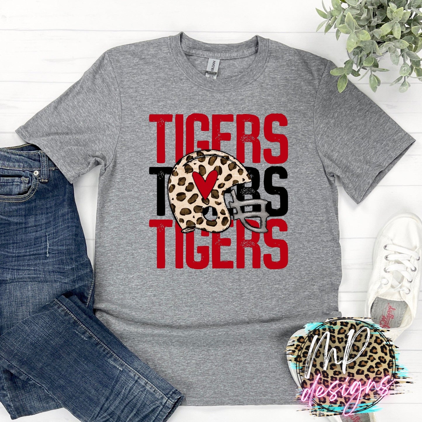 TIGERS CHEETAH HELMET T-SHIRT