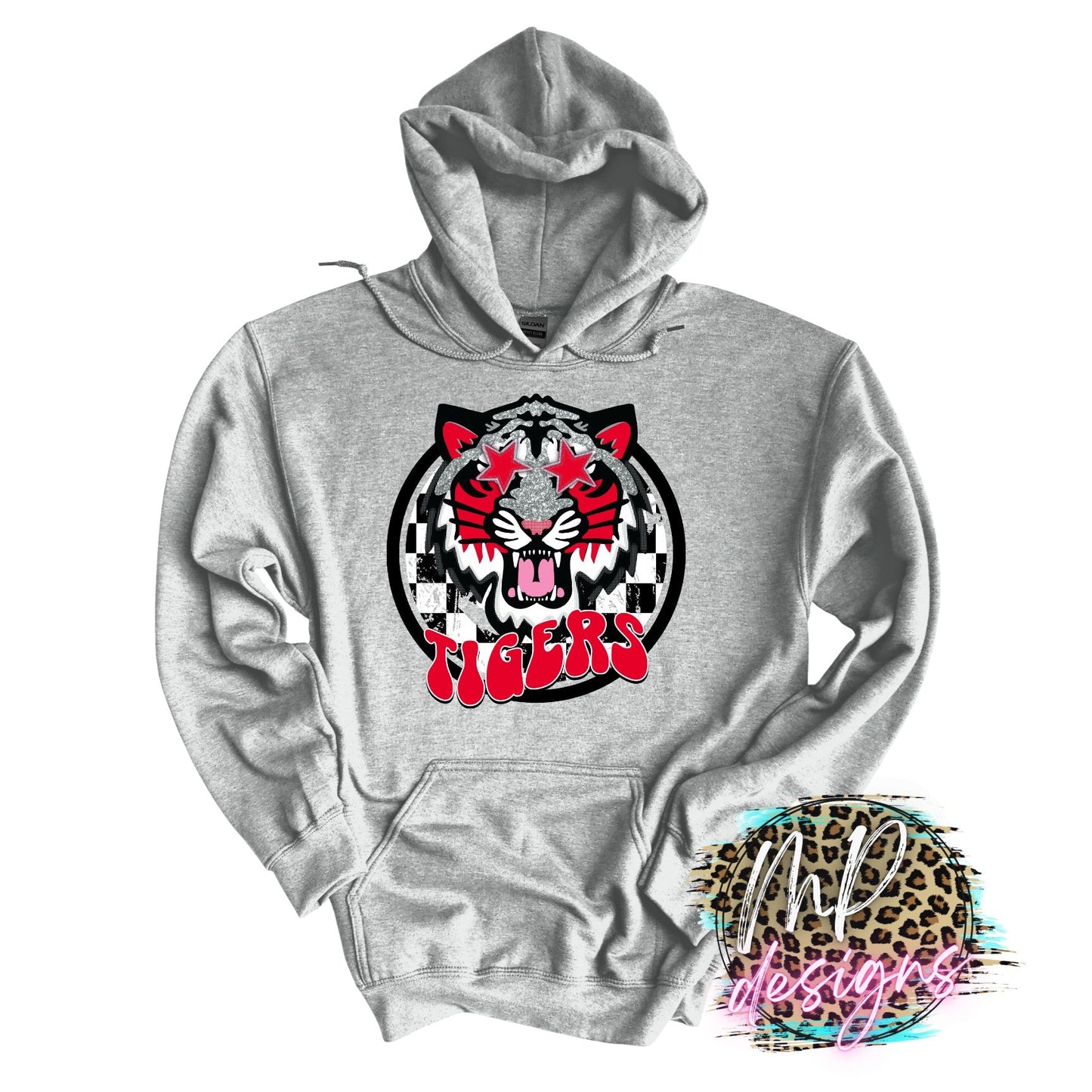 TIGERS PREPPY MASCOT RED LONG SLEEVE/SWEATSHIRT