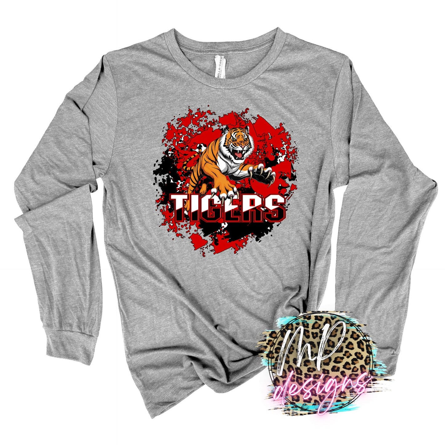 TIGERS RED-BLACK LONG SLEEVE/SWEATSHIRT