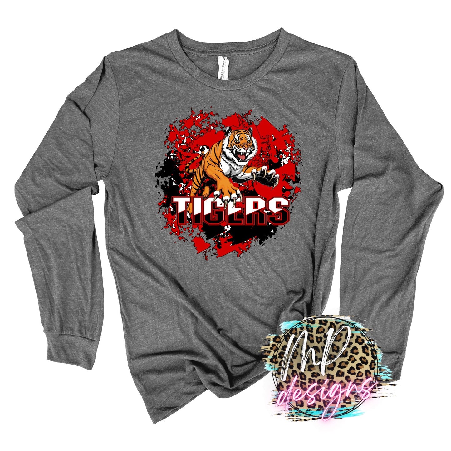 TIGERS RED-BLACK LONG SLEEVE/SWEATSHIRT