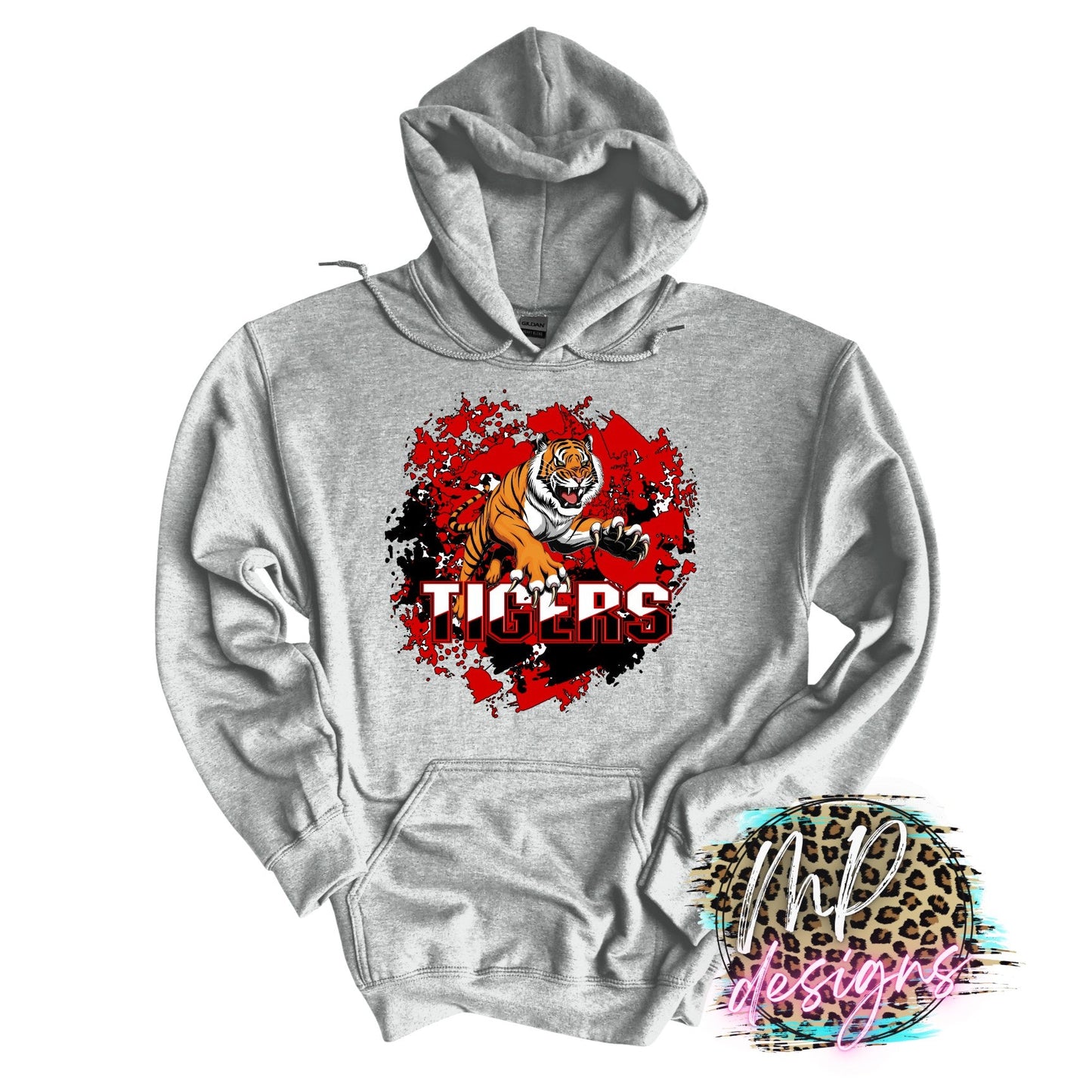 TIGERS RED-BLACK LONG SLEEVE/SWEATSHIRT