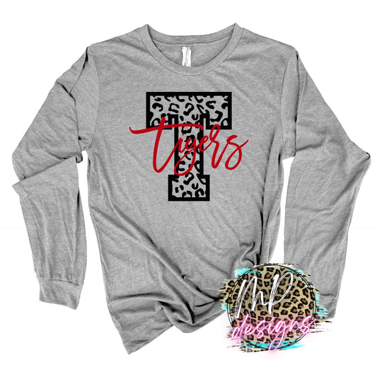 TIGERS T LEOPARD RED LONG SLEEVE/SWEATSHIRT