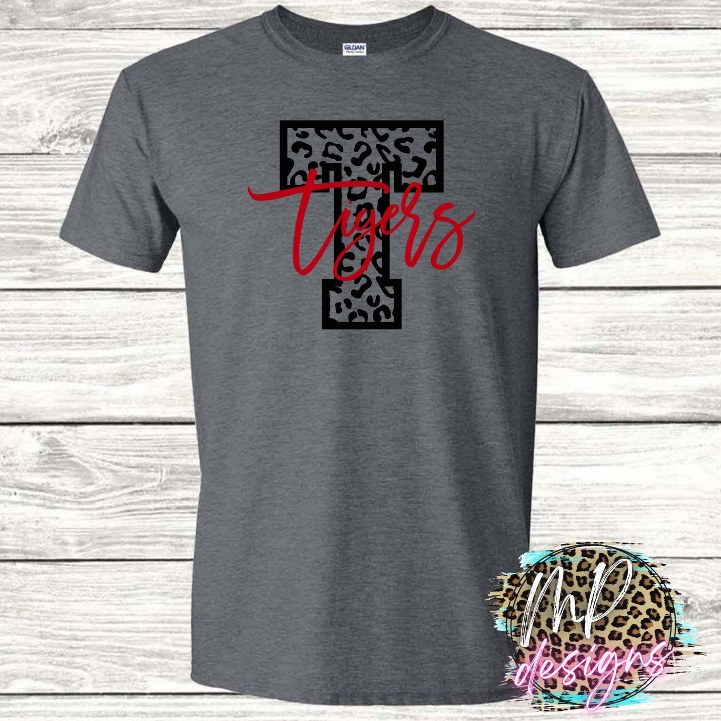 TIGERS T LEOPARD RED T-SHIRT