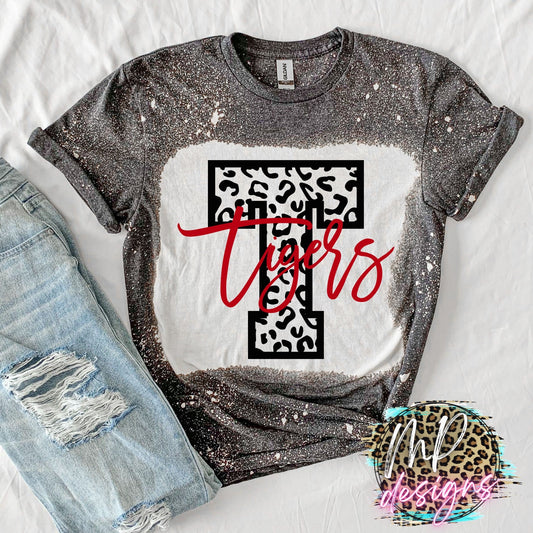 TIGERS T LEOPARD RED T-SHIRT