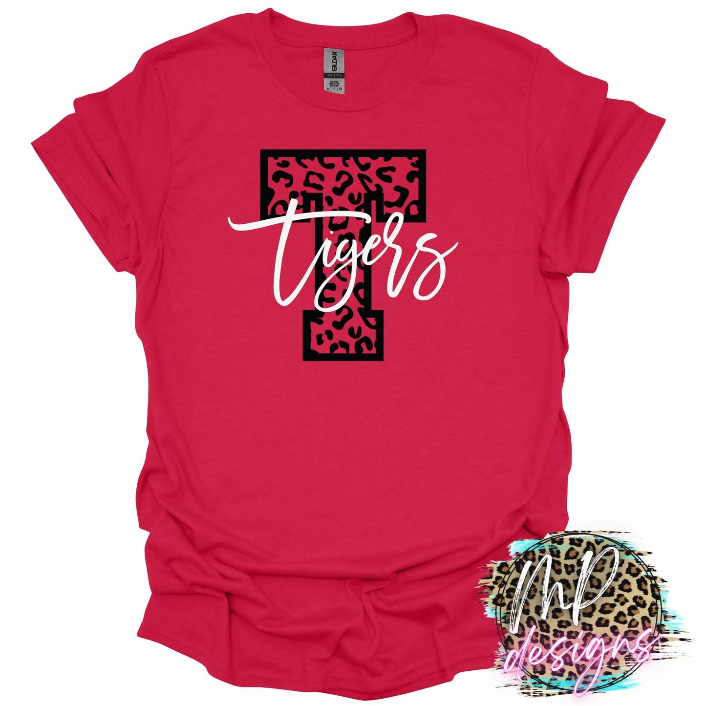 TIGERS T LEOPARD RED T-SHIRT