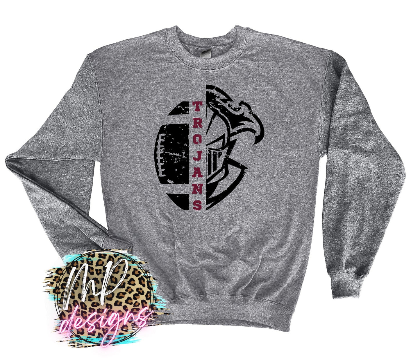 TROJANS MASCOT FOOTBALL LONG SLEEVE/SWEATSHIRT