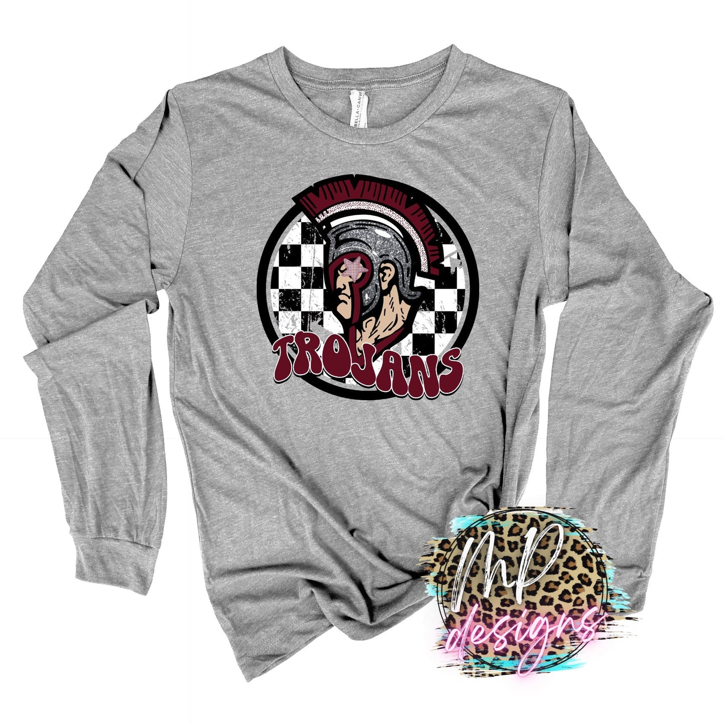 TROJANS PREPPY MASCOT LONG SLEEVE/SWEATSHIRT