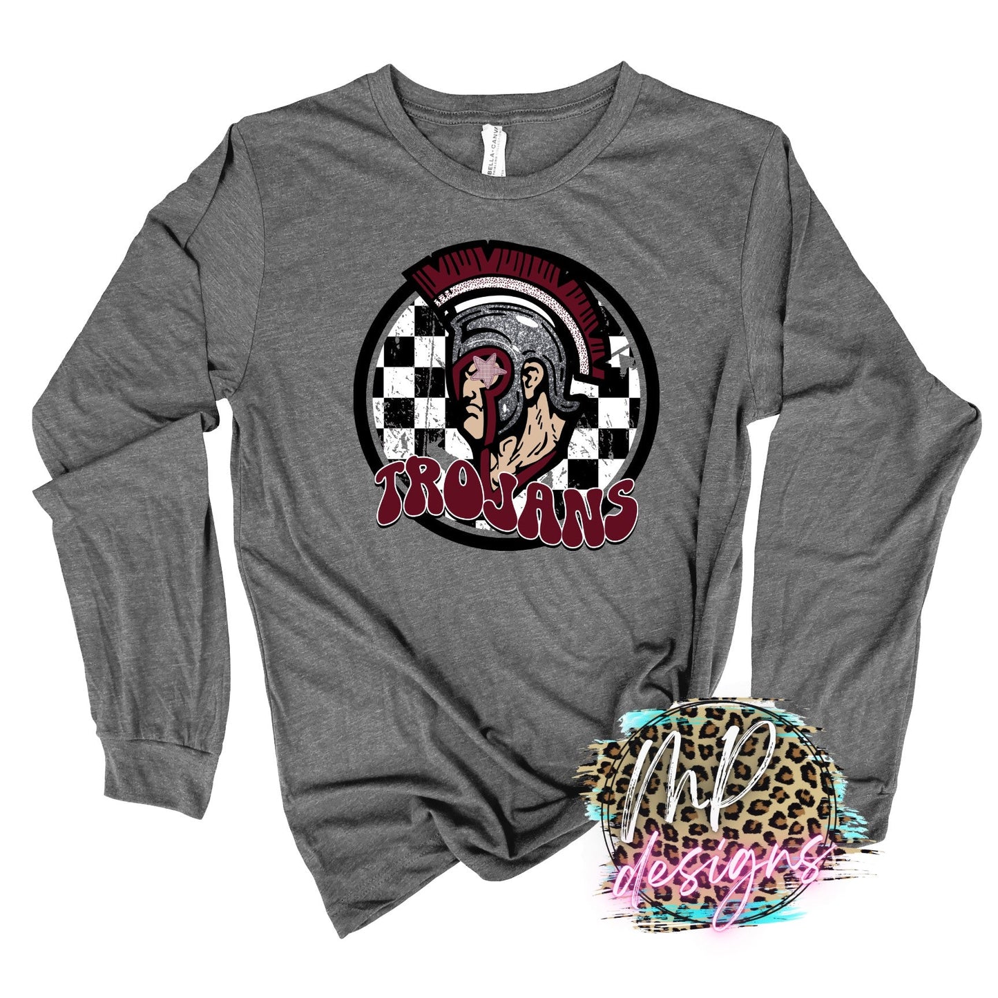 TROJANS PREPPY MASCOT LONG SLEEVE/SWEATSHIRT