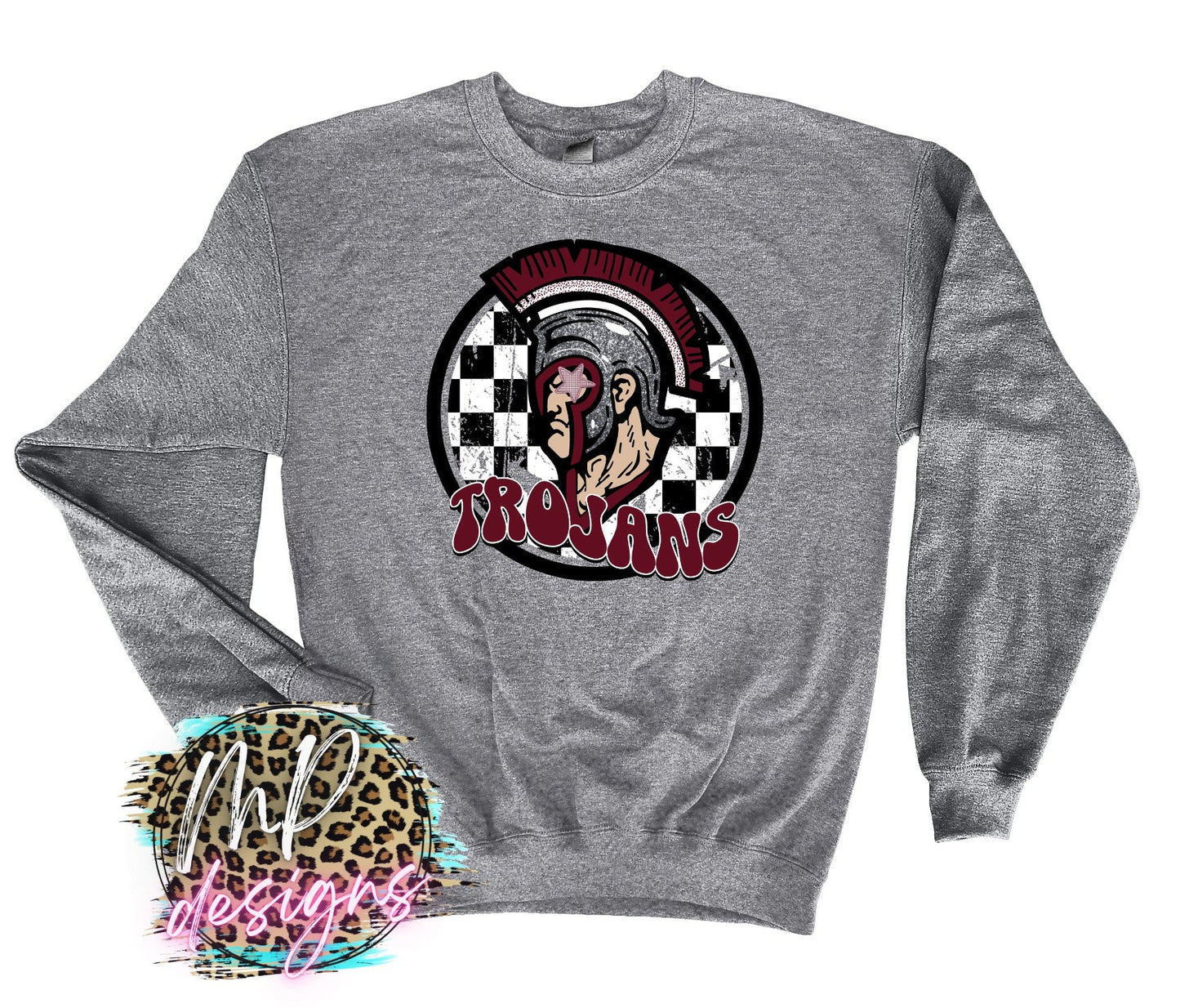 TROJANS PREPPY MASCOT LONG SLEEVE/SWEATSHIRT