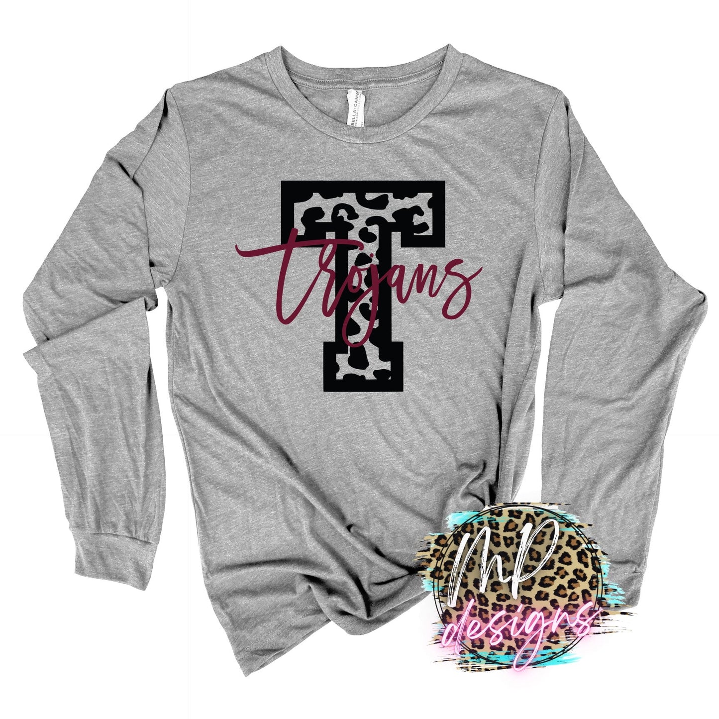 TROJANS T LEOPARD LONG SLEEVE/SWEATSHIRT
