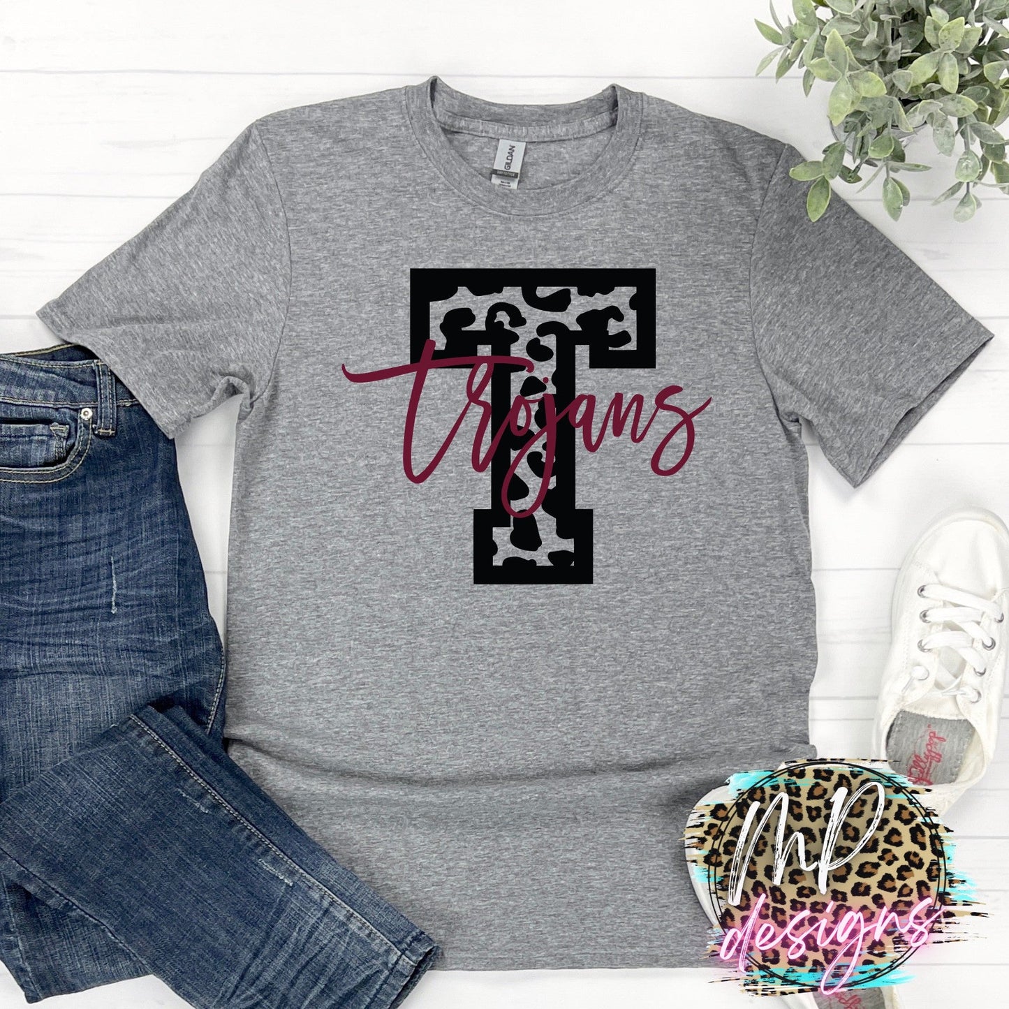 TROJANS T LEOPARD T-SHIRT