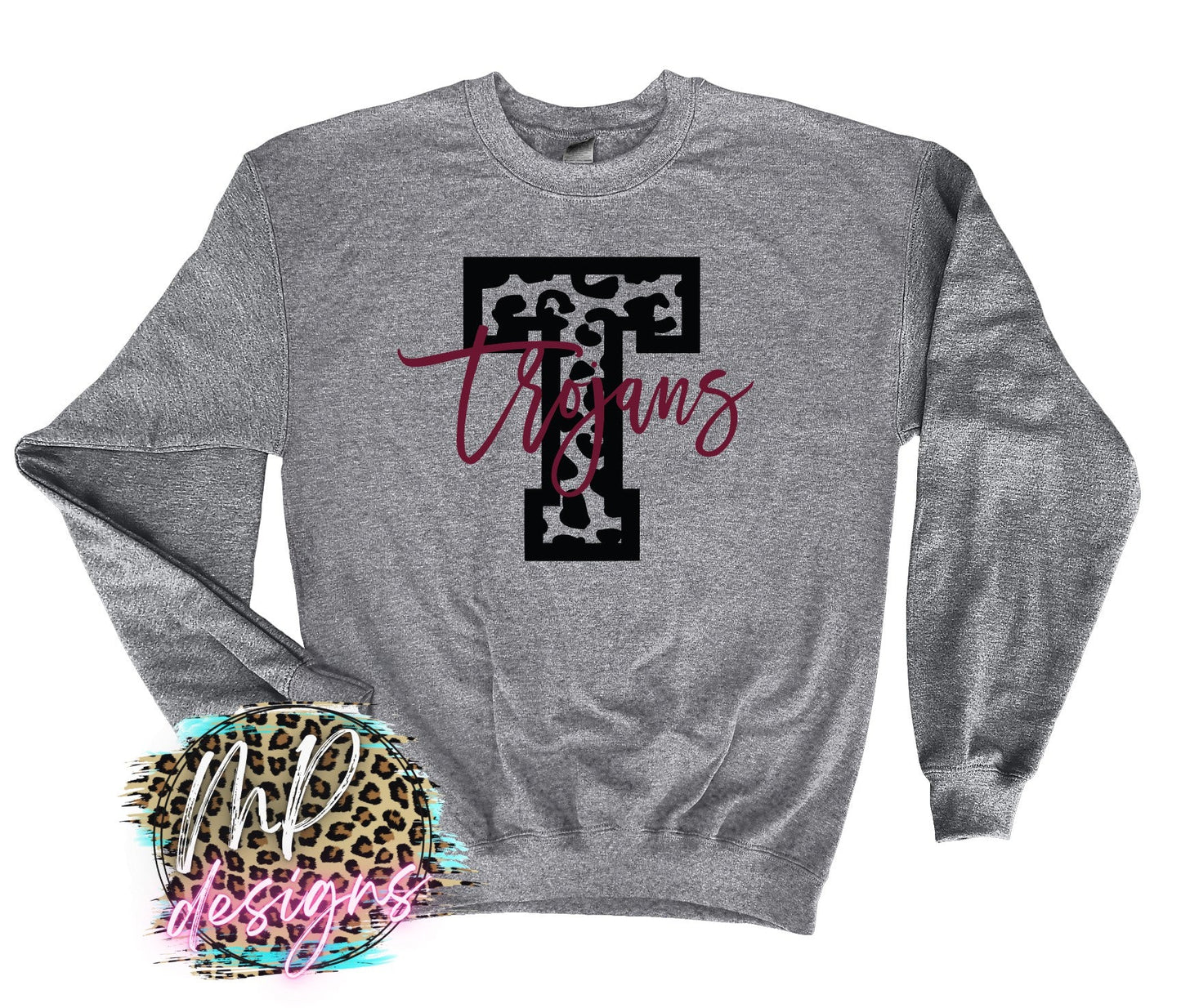 TROJANS T LEOPARD LONG SLEEVE/SWEATSHIRT