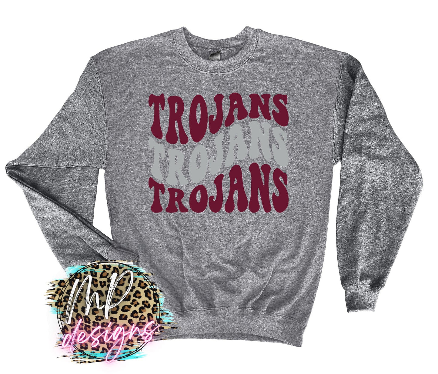 TROJANS WAVY RETRO LONG SLEEVE/SWEATSHIRT