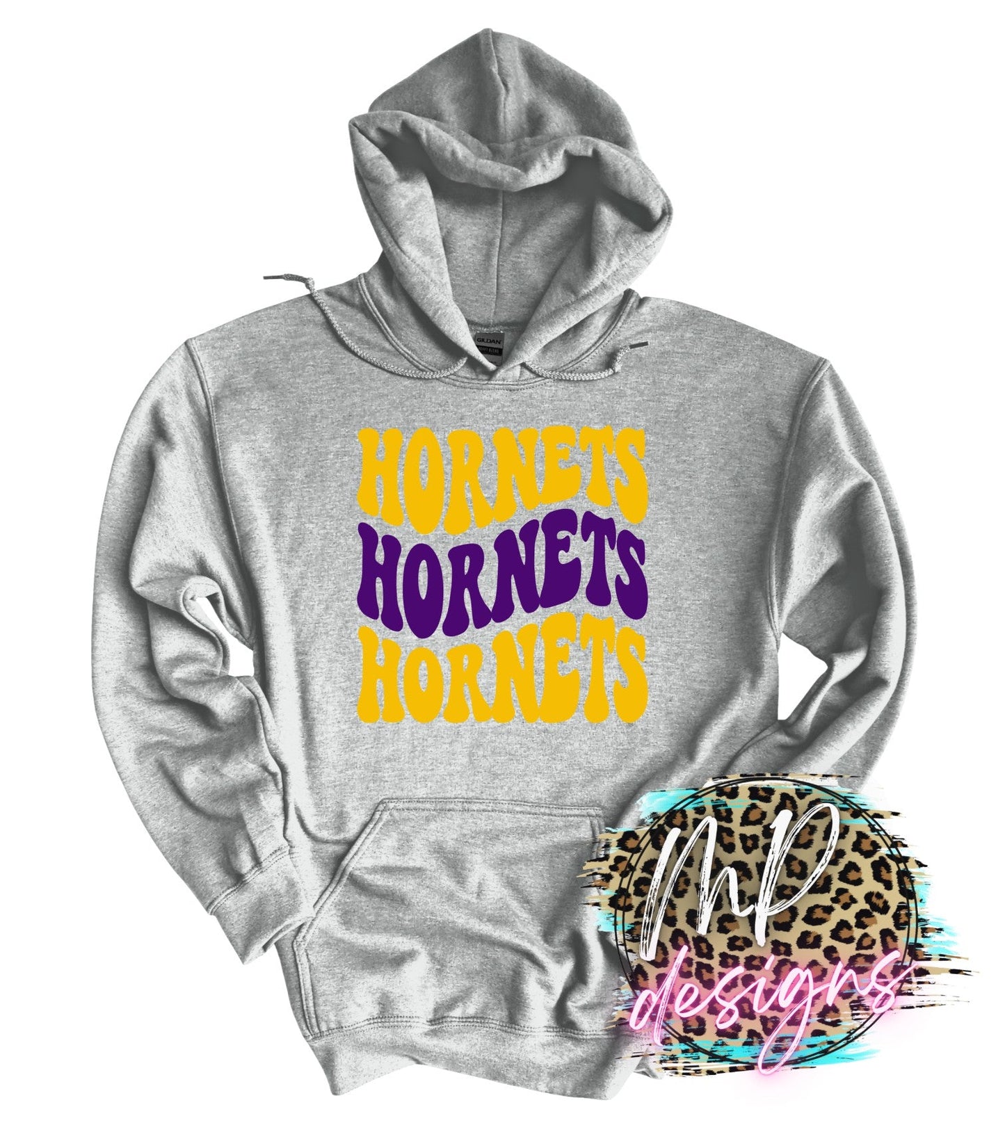 HORNETS WAVY RETRO PURPLE LONG SLEEVE/SWEATSHIRT