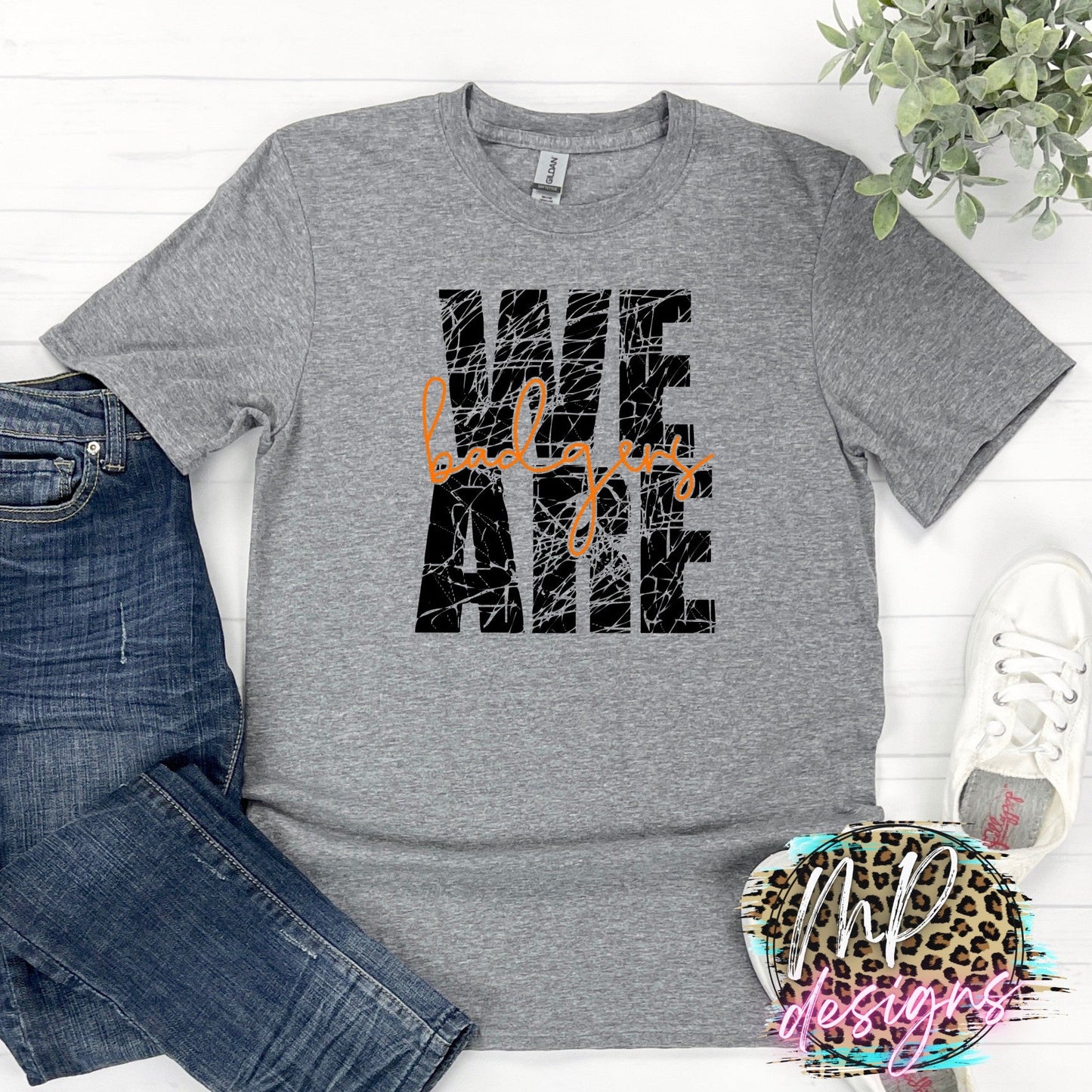 WE ARE BADGERS ORANGE T-SHIRT