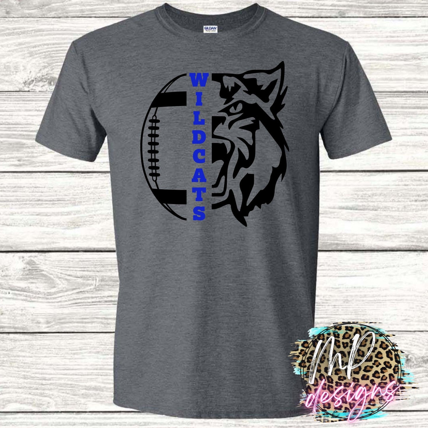 WILDCATS MASCOT FOOTBALL ROYAL T-SHIRT