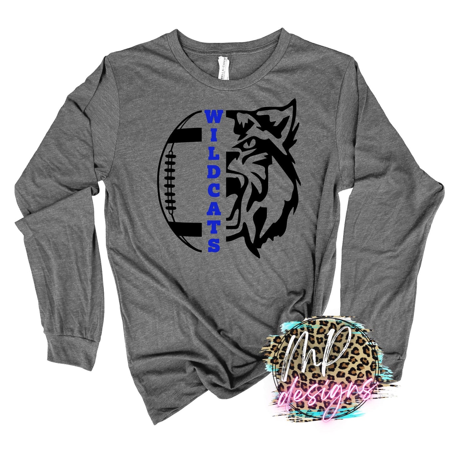 WILDCATS MASCOT FOOTBALL ROYAL LONG SLEEVE/SWEATSHIRT